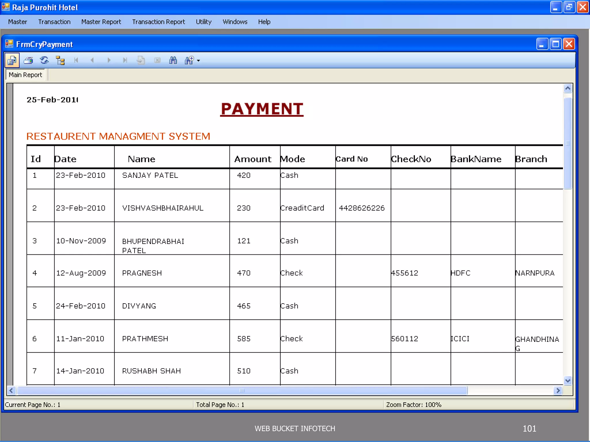 WEB BUCKET INFOTECH 101
 