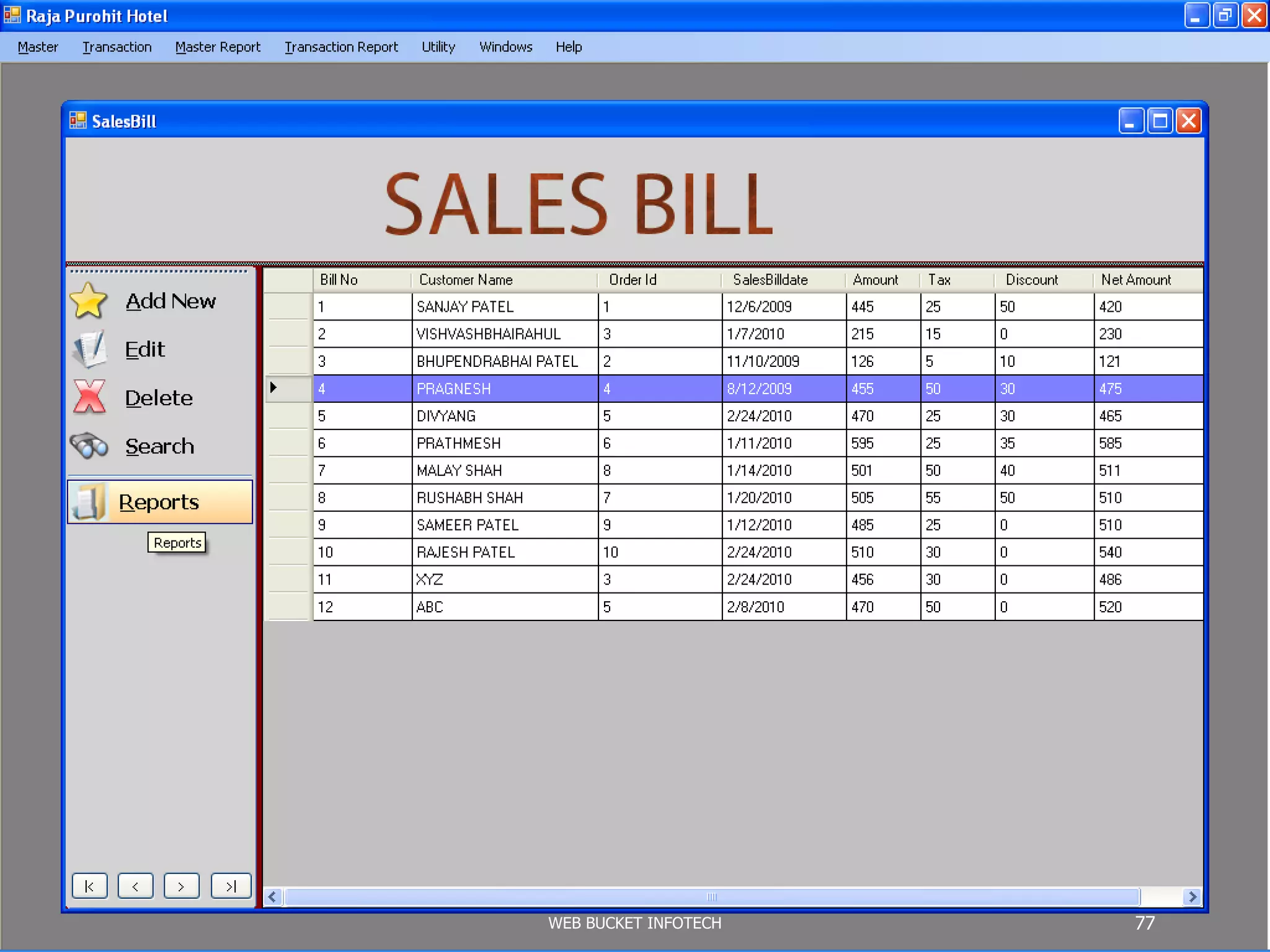 WEB BUCKET INFOTECH 77
 