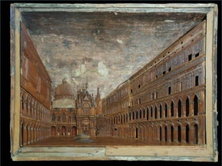 Restauro  modellino in legno del cortile interno del Palazzo Ducale di Venezia