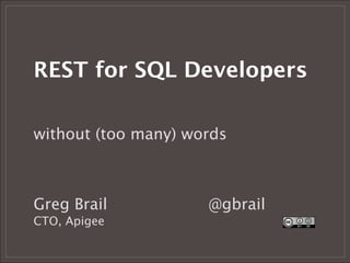 REST API Design for SQL developers | PDF
