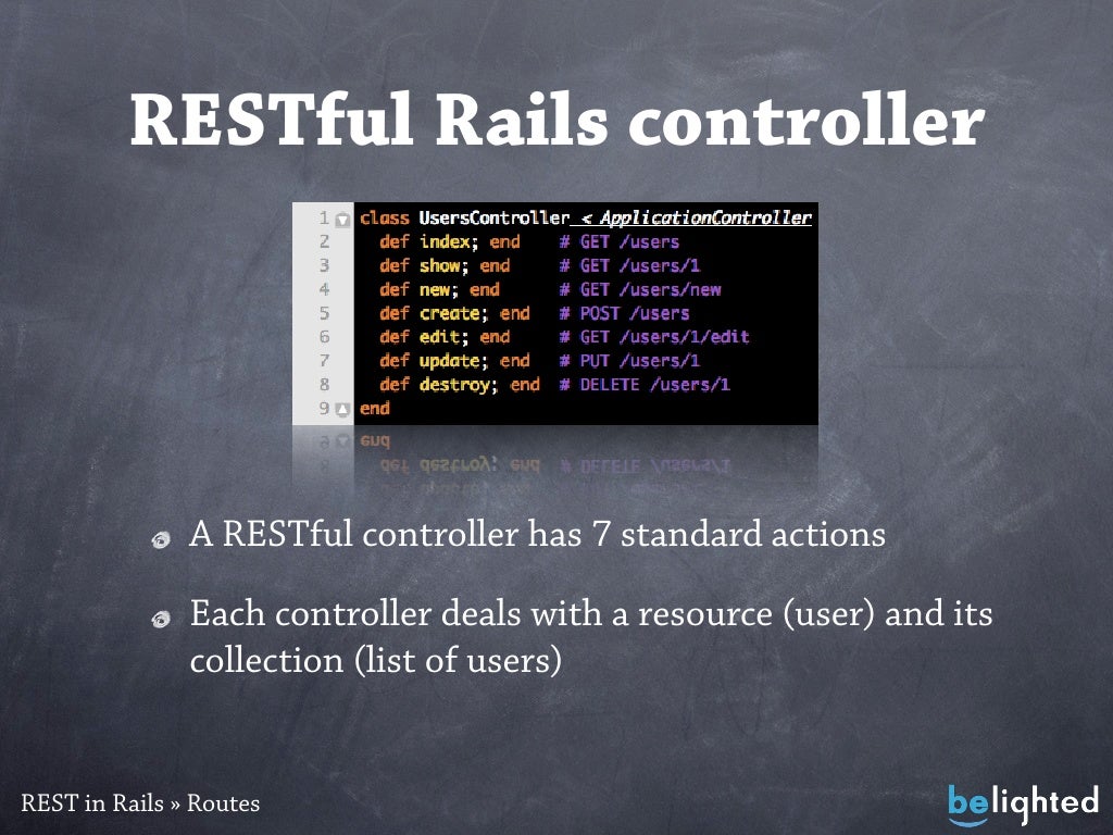 RESTful Rails controller A RESTful