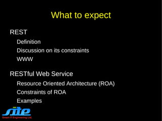 Hands on tutorial on how code a RESTful WS 