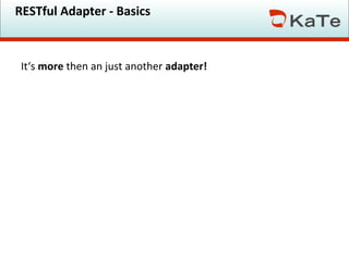 RESTful Adapter - Basics

It‘s more then an just another adapter!

 