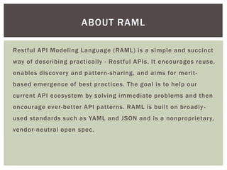 Restful api modeling language | PPT