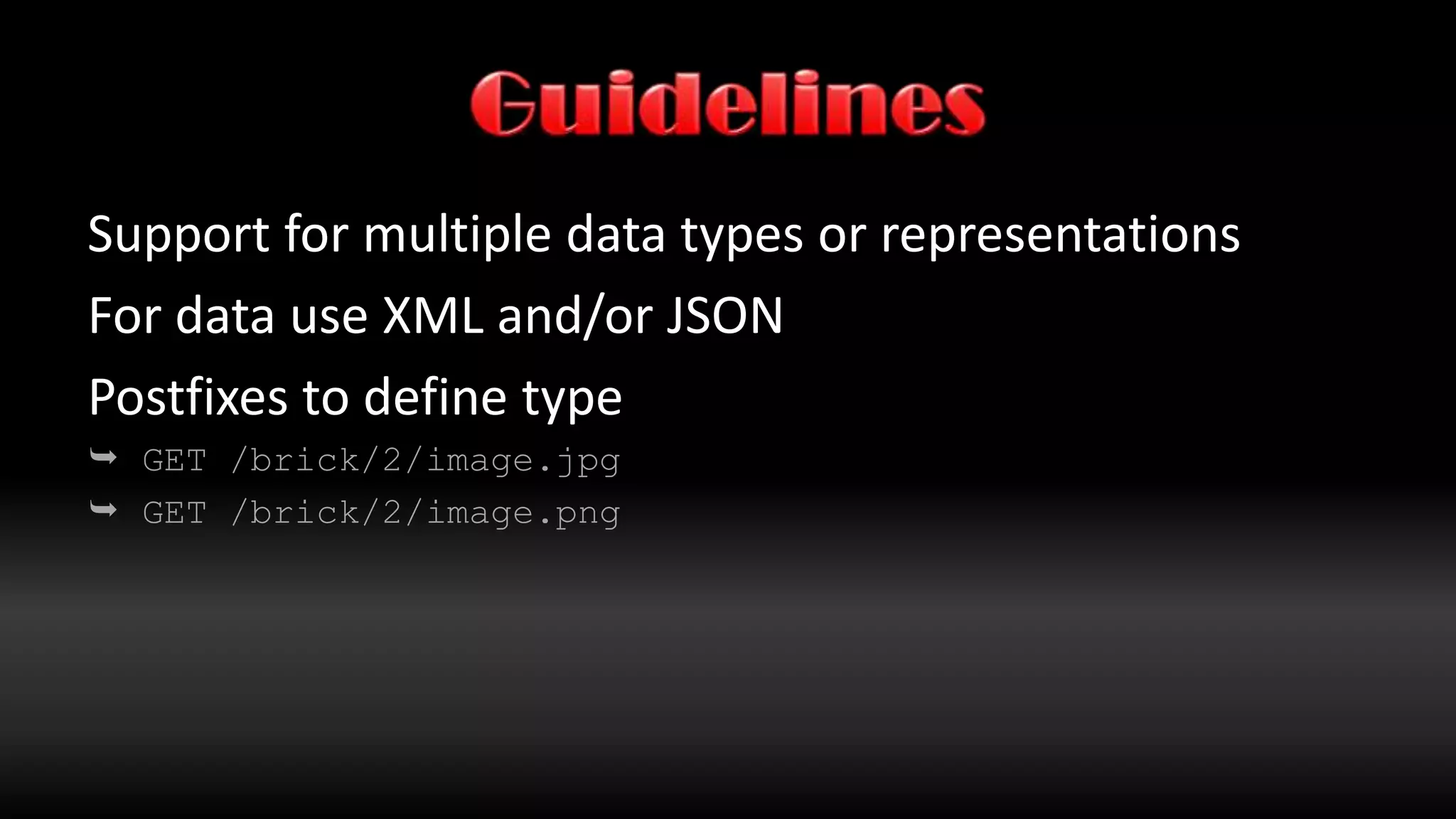GuidelinesGive every resource an IDhttp://lc/brick/1http://lc/project/planned/223More URI’s the better 