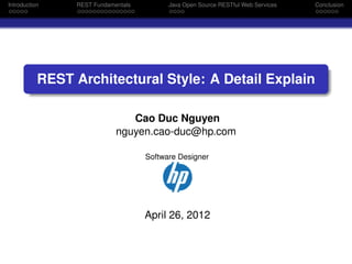 REST Architectural Style: A Detail Explain | PPT