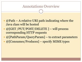 Overview of RESTful web services | PPT