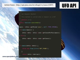 UFO APIAction Casos - http://api.piaz.com.br/ufoapi/v1/casos (GET)
 