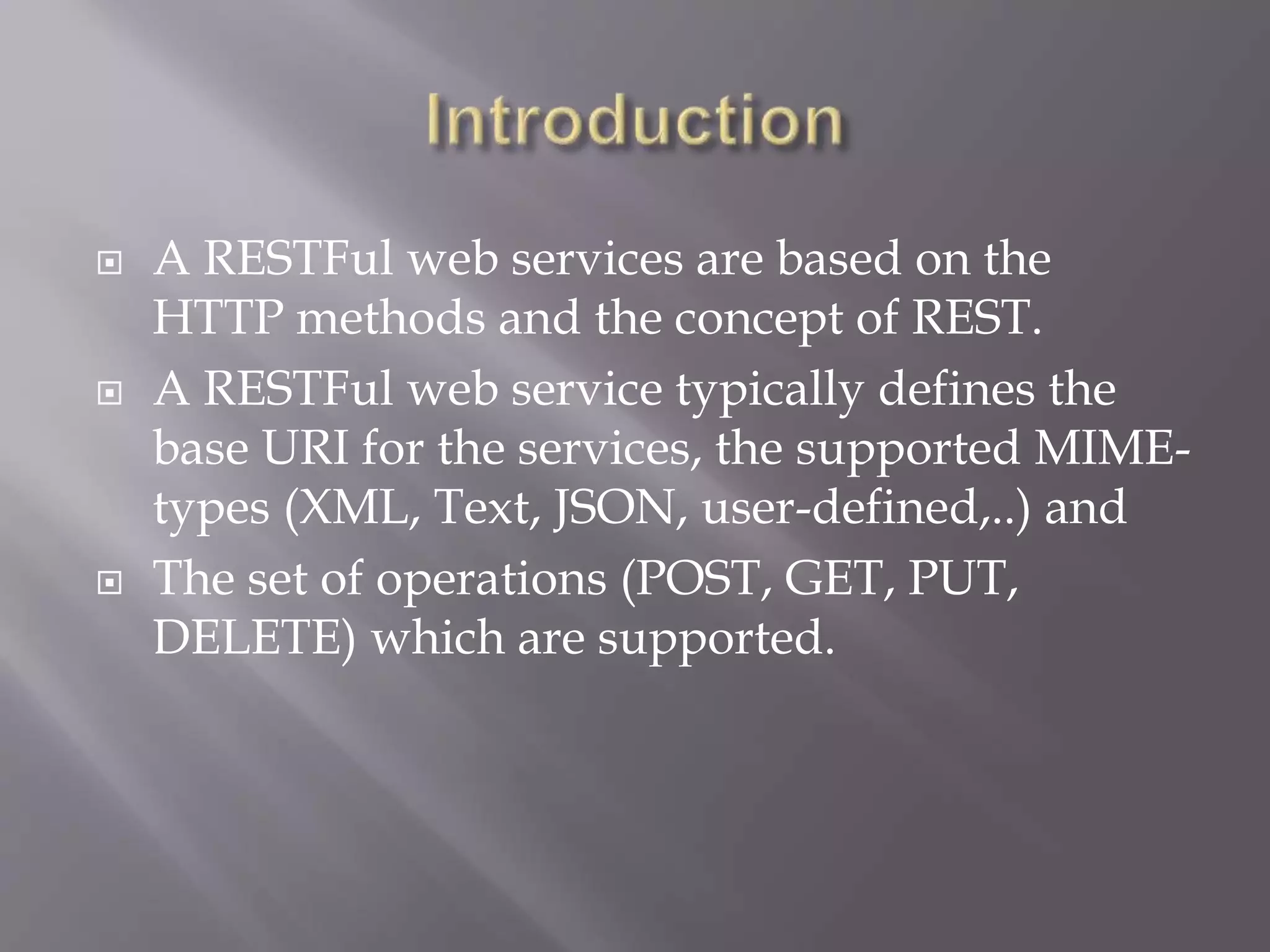 Restful web services ppt | PPT