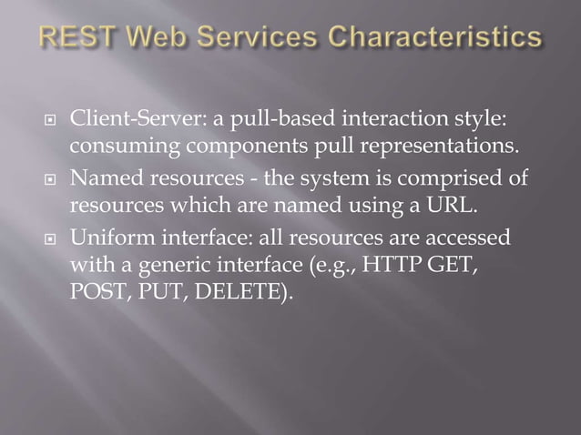 Restful web services ppt | PPT