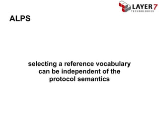 ALPS




   selecting a reference vocabulary
      can be independent of the
          protocol semantics
 