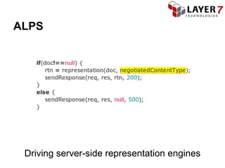 ALPS




 Driving server-side representation engines
 