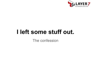 I left some stuff out.
      The confession
 
