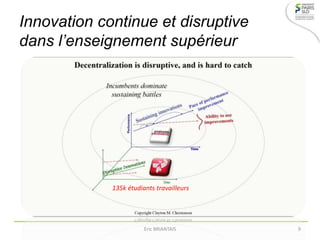 Innovation continue et disruptive
dans l’enseignement supérieur
135k étudiants travailleurs
Eric BRIANTAIS 9
 
