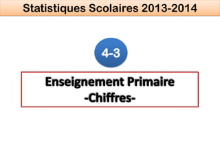 Statistiques Scolaires 2013-2014
4-3
 