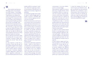 60 61
“Nous constatons que beaucoup
d’échanges se font via le numérique :
sms, tweet, facebook … Ces échanges
sont rapides et ne sont pas limités dans
l’espace/temps ce qui explique leurs
succès. Où se positionne nos sens dans
ces échanges? On constate avec, entre
autre, les smileys, que le numérique se
saisi d’ expressions faciales pour donner
plus de corps à ces échanges. Cette
forme de communication joue ainsi sur
une retranscription d’émotions, de sens.
Plus récemment un plug à été inventé
au Japon pour diffuser des odeurs. Il est
désormais possible par exemple de se ré-
veiller avec une odeur de café émit par
notre smartphone. Nos sens ont un rôle à
jouer dans la sphère du numérique.
Dans un cadre de communication: Quels
sens peuvent être mis en jeux avec le
numérique? Comment? Quelle repré-
sentation leur donner? Quel rôle leur
confier?
Le corps s’exprime ou reçoit des in-
formations à travers des sens que l’on
peut qualifier d’originels (l’ouïe, l’odorat,
le toucher, le goût, la vue ) ou de fan-
tasmes ( intuition, ubiquité / simultanéi-
té, conscient / inconscient, télépathie,
invisibilité, téléportation, maîtrise de la
pensée, magnétisme, phéromones …).
Ces sens fantasmés peuvent être liés aux
qualités qu’offre le numérique ( simula-
tion, intéractivité, hypervision, diminu-
tion des distances, Quantified self…) et
déploit ainsi de nouveaux imaginaires et
possibilités.
Le numérique s’envisage comme moyen
de réparer, amplifier (google glass) ou
prendre conscience ( quantified self),
c’est sur ce dernier usage que nous choi-
sirons de nous attarder.
Prendre conscience de soi et de l’autre (
et par extension de son environnement )
dans le cadre de la communication se ré-
vèle bénéfique d’un point de vue social.
Dans un premier temps, la connaissance
de ses propres émotions, la capacité à
les qualifier, les quantifier permettrait
de mieux comprendre ses propres com-
portements, réactions, qui y sont liés et
ainsi de les appréhender. Par cette com-
préhension est possible l’anticipation. Au
delà, la prise de conscience d’émotions
d’autrui se rapporte, dans la même lo-
gique, à l’anticipation de comportement,
réaction d’autrui.
Les hormones, phéromones, expressions
faciales, … jouent un rôle de façon in-
consciente dans nos comportements. Si
le numérique s’en saisi pour en proposer
une traduction, alors ce qui influence
certains de nos actes ne sera plus li-
mité à l’inconscient mais s’ouvrira à la
conscience. De ce passage, une nouvelle
donnée prendrait place permettant une
... SCÉNARIO 2 - TRUC
communication à une autre échelle  ;
comme un nouveau langage.
Notre production s’appuie sur la mise en
place de ces nouvelles données, comme
une plateforme offrant un nouveau ser-
vice, avec en position centrale les phé-
romones comme facteur d’anticipation.
Le principe est basé sur la captation de
phéromones, transcrites par la suite et
données sous forme d’autre sens connu
( chaud/froid, sons, odeur …) - ainsi il est
possible de déterminer l’état émotionnel
d’une personne avant même que cette
personne n’en ai eu conscience ( à moins
qu’elle utilise elle aussi le capteur de phé-
romone en même temps).
Le capteur est invité à prendre diverses
formes du numérique jusqu’à la trans-
formation génétique ( application, vête-
ment, patch, gélule, …) dont des acteurs
comme les designers ou les laboratoires
pharmaceutiques pourraient s’en saisir
pour développer de nouvelles formes ou
capacités.
On peut aisément imaginer que le sys-
tème de captation mis en place offre la
possibilité d’un nouveau type de com-
munication à caractère anticipatoire
qui pourrait s’appliquer dans différents
champs. Dans le domaine médical par
exemple il pourrait améliorer la relation
au patient et même rétablir la commu-
nication là où elle est rompue avec des
patients qui ne peuvent plus s’exprimer
”
à cause d’un handicap, d’un choc, ou
autre. On peut aussi facilement envisa-
ger une association avec des partenaires
spécialistes de la socialisation ou de la
communication. Dans le domaine de la
rencontre amoureuse, les données gé-
nérées par ce type de système pourrait
être un réel avantage pour maximiser les
chances de compatibilité du couple.”
...
SCÉNARIO 2 - TRUC
 