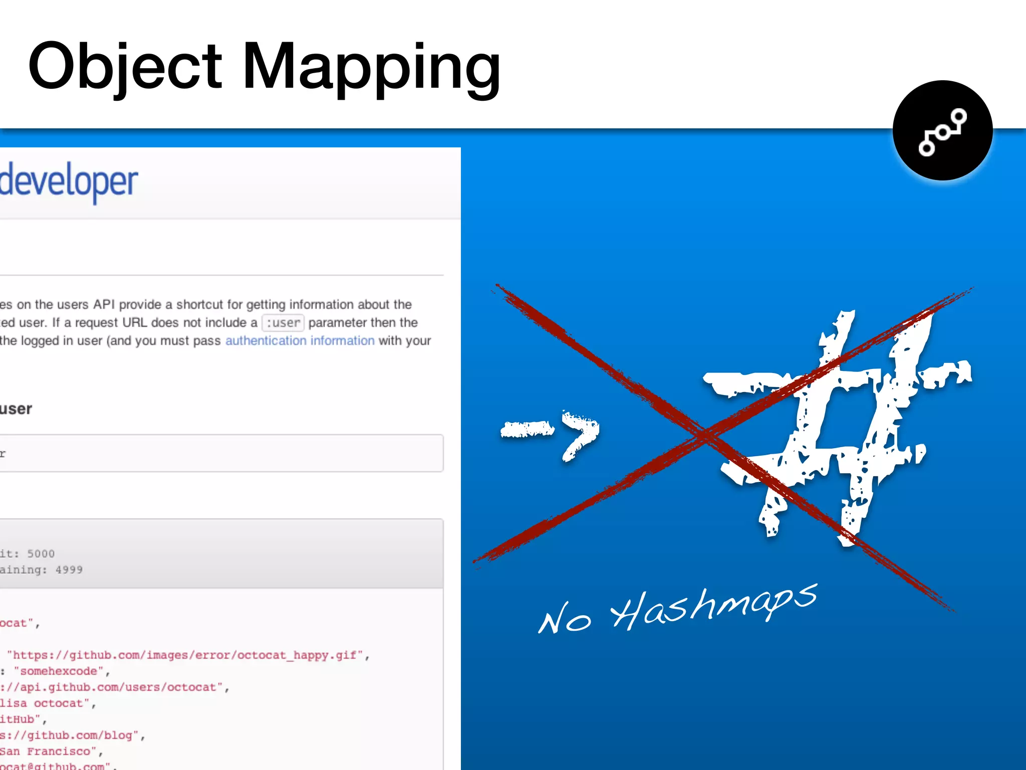 Object Mapping




             ->
                 No Ha
                       #
                      shmaps
 