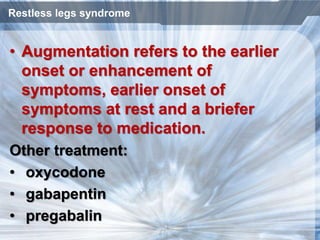 pregabalin or gabapentin for restless legs