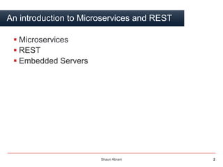 REST and Microservices | PPTX