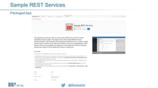 @OliverLemm@OliverLemm
Packaged App
Sample REST Services
 