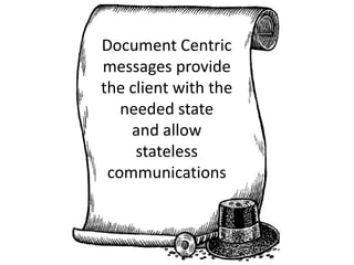 Document Centric
messages provide
the client with the
   needed state
    and allow
     stateless
 communications
 
