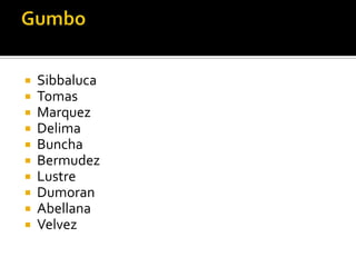 GumboSibbalucaTomasMarquezDelimaBunchaBermudezLustreDumoranAbellanaVelvez