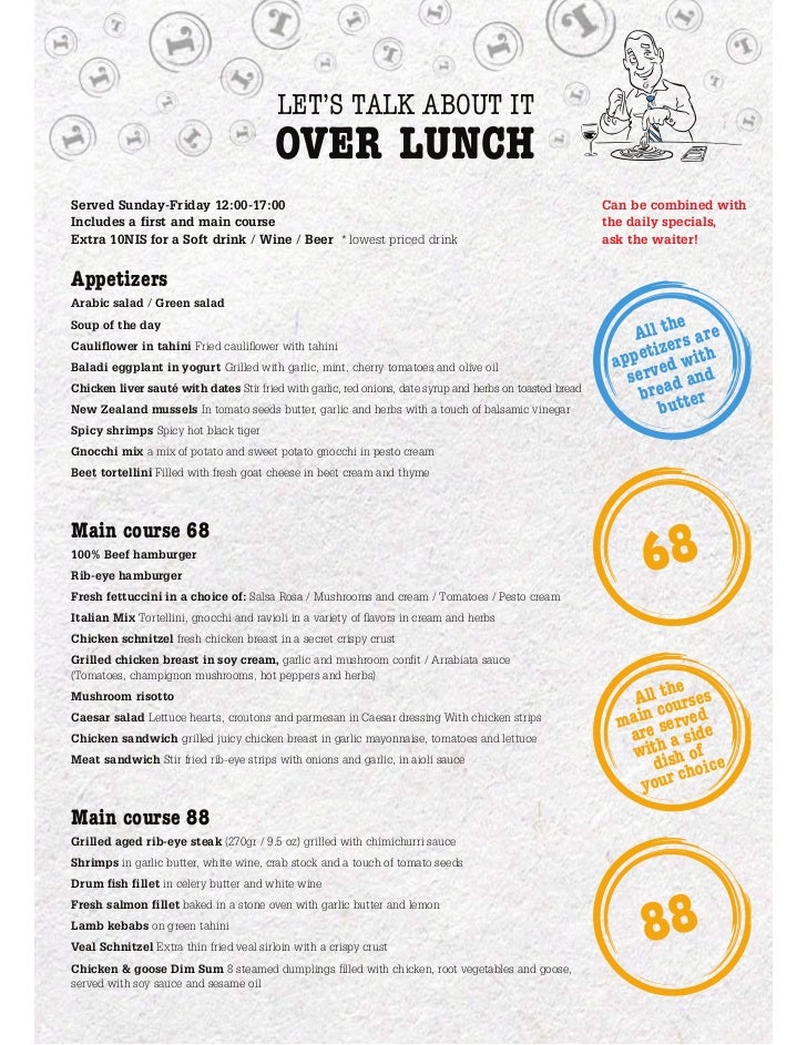 Restobar english lunch menu  dec11