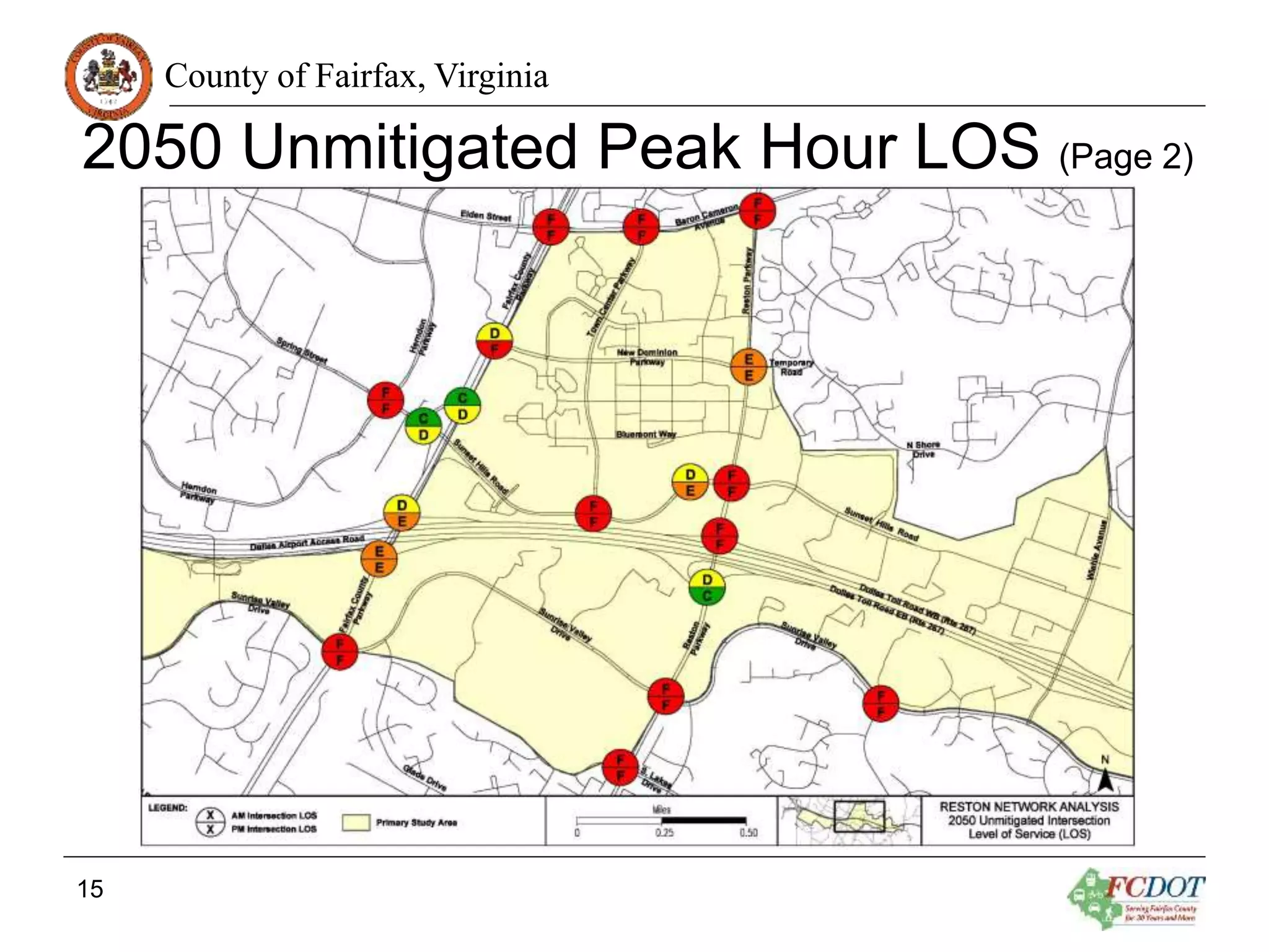County of Fairfax, Virginia
2050 Unmitigated Peak Hour LOS (Page 2)
15
 