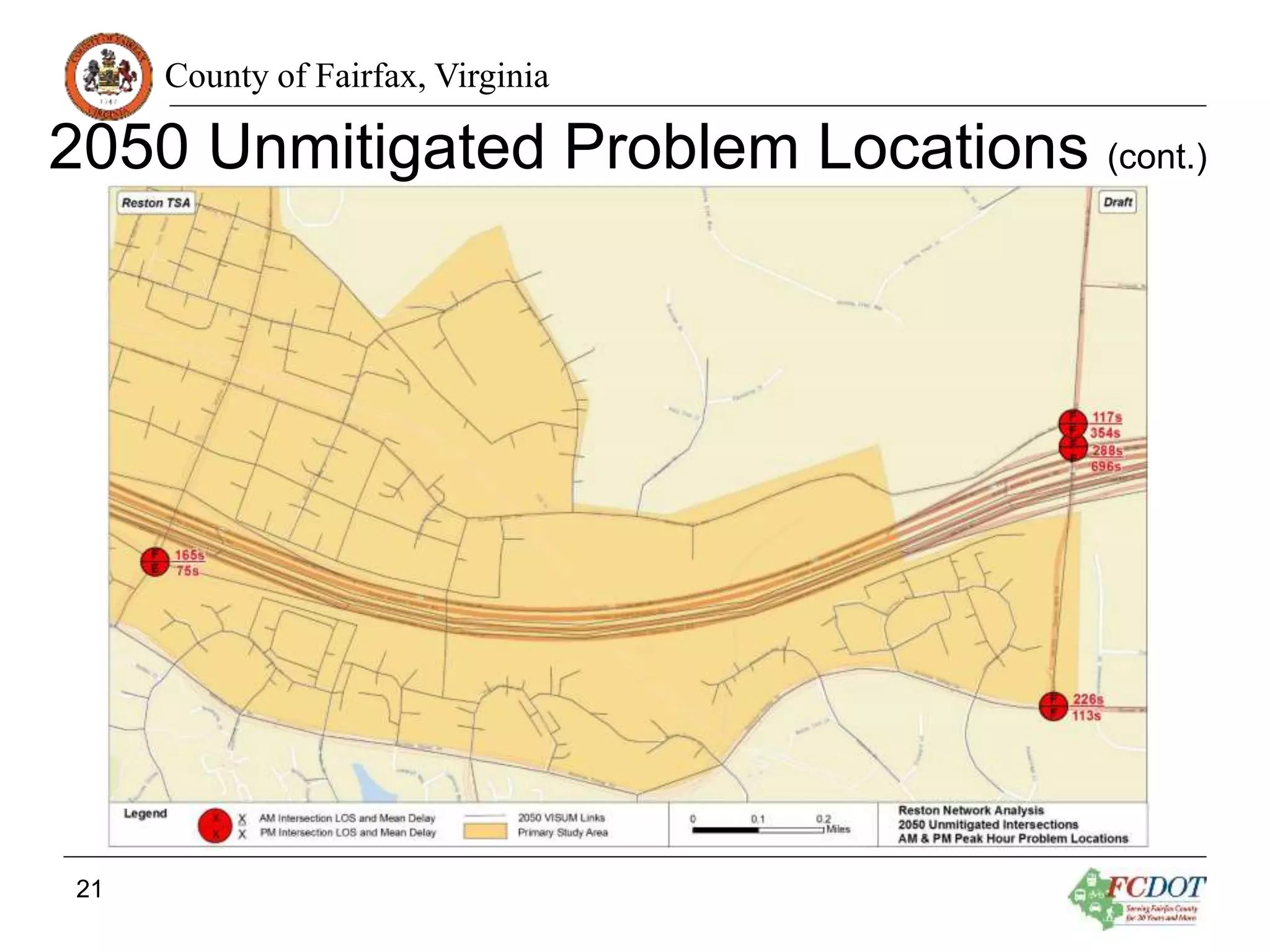 County of Fairfax, Virginia
2050 Unmitigated Problem Locations (cont.)
21
 