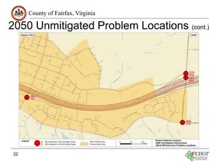 County of Fairfax, Virginia
2050 Unmitigated Problem Locations (cont.)
32
 