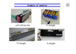 Example of modules            37




cell with bus bar              12 straight




 72 straight                    8 straight
 
