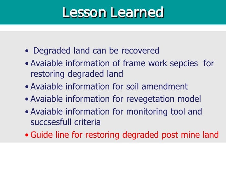 restoring land after mining pdf