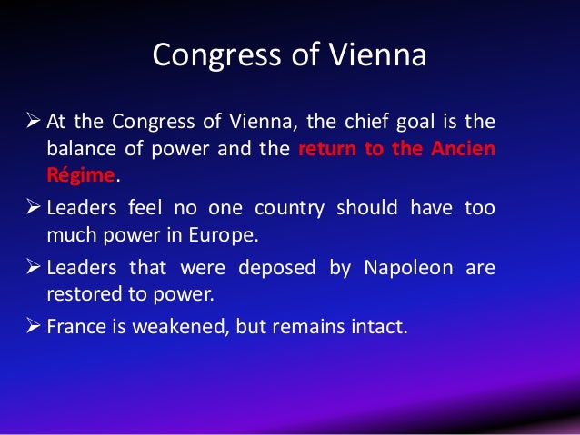 important goal congress vienna important goal congress vienna