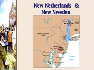 New Netherlands  & New Sweden 