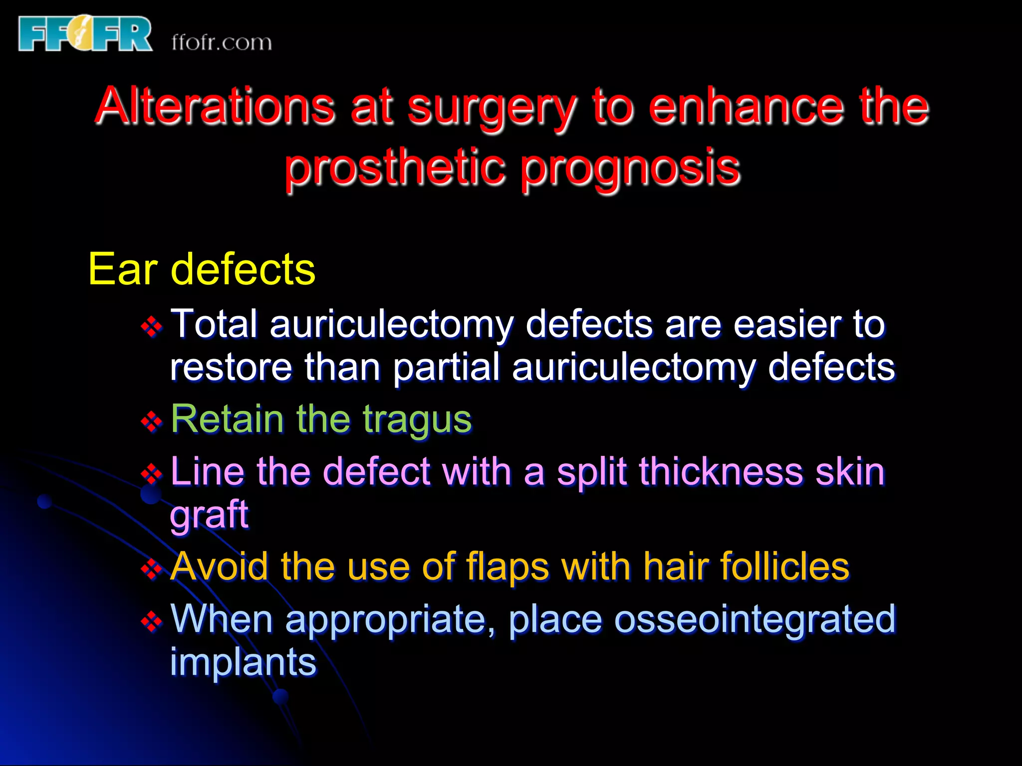 Restoration of ear defects | PDF