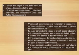 Restoration of endodontically treated teeth | PPT