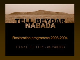 Restoration programme 2003-2004
 