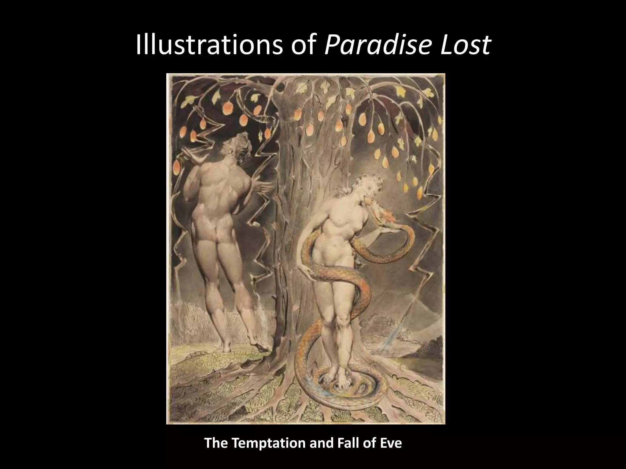 Illustrations of Paradise LostSatan Watching the Endearments of Adam and Eve
