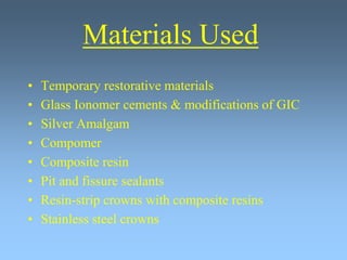 RESTORATIVE MATERIALS | PPTX