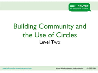 1 Building Community and the Use of Circles Level Two 