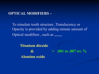 Tooth Modifiers restorative_resins ppt.pdf for students in college | PDF