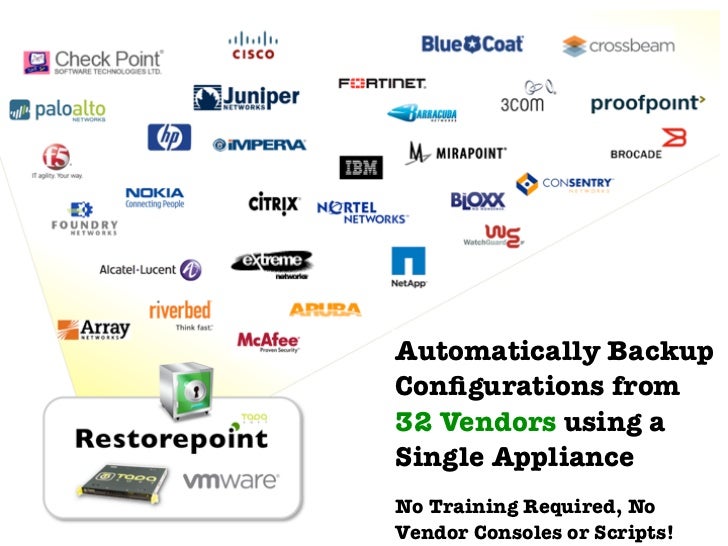 Recover MultiVendor Network Infrastructure in minutes
