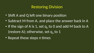 Restoring Division Computer oragaiztions | PPT