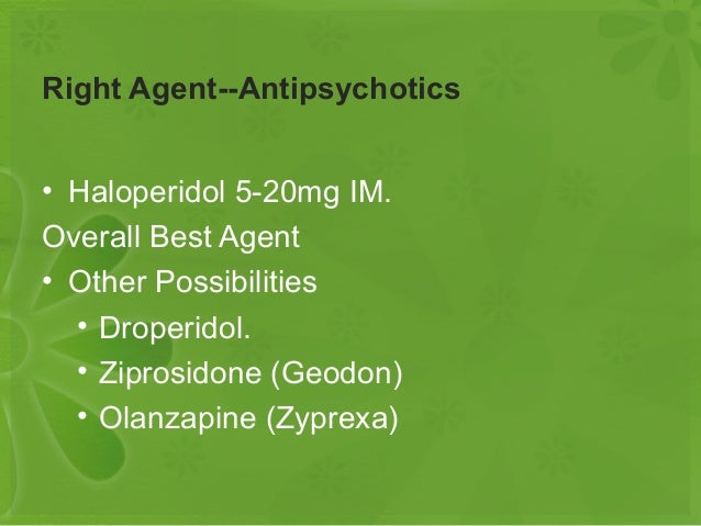 Can Zyprexa Be Given Iv