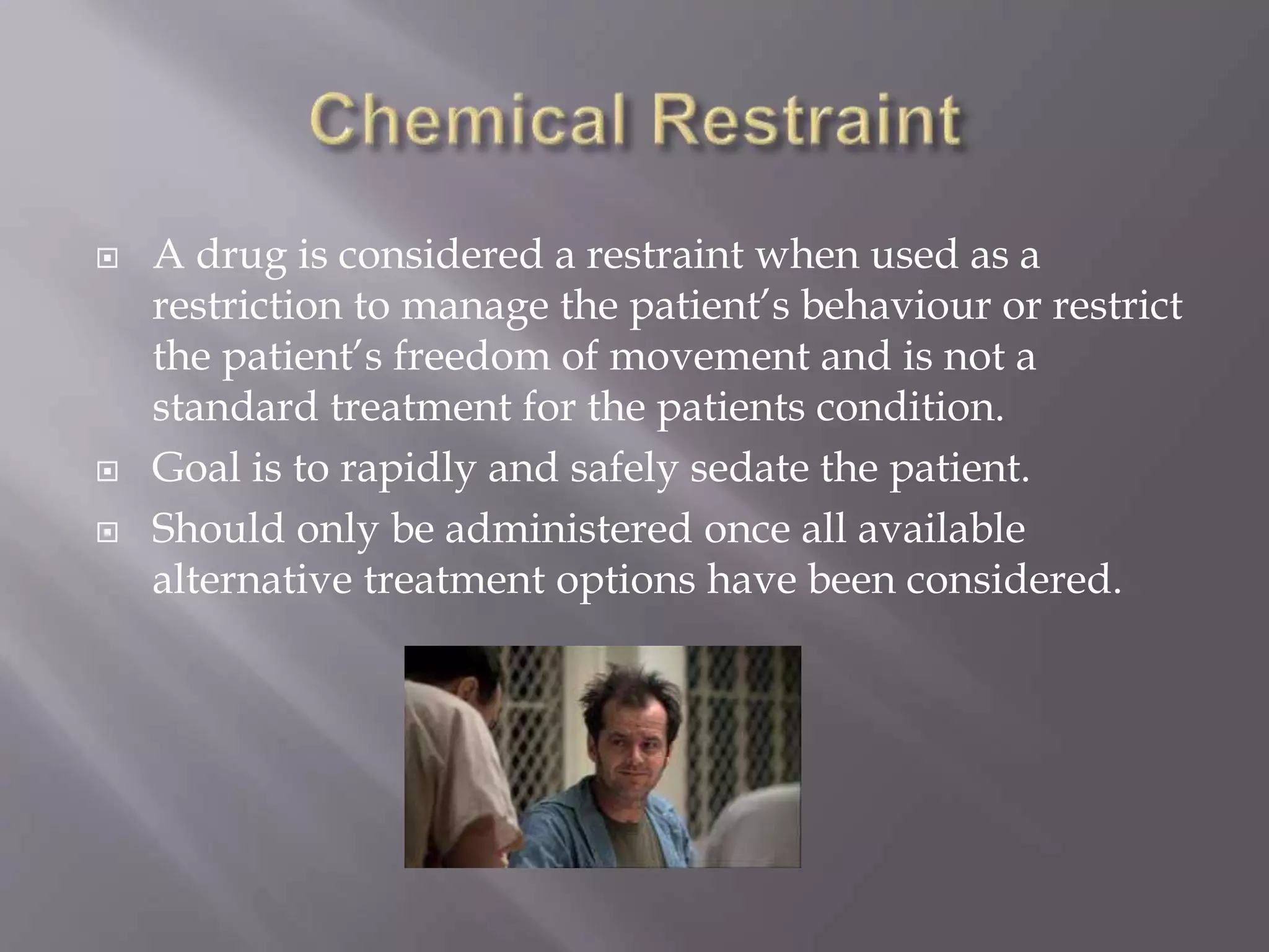 Restraint Options for the Agitated Patient | PPTX