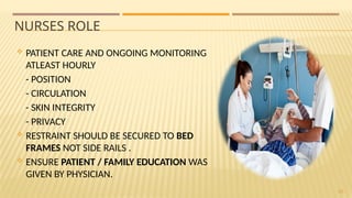 THE ROLE OF RESTRAINTS IN HEALTH CARE : BALANCING SAFETY AND AUTONOMY ...