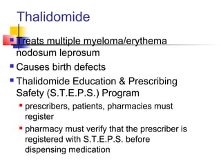 Thalidomide Rems Program Restricteddrugpate | PPT