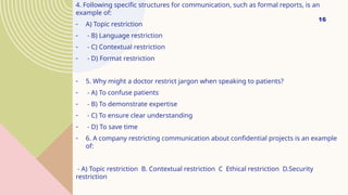 Restriction-TOPIC- IN COMMUNICATION STRATEGIES | PPTX