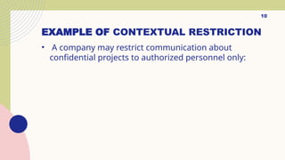Restriction-TOPIC in communication strategies | PPTX