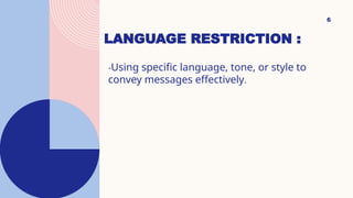 Restriction-TOPIC in communication strategies | PPTX